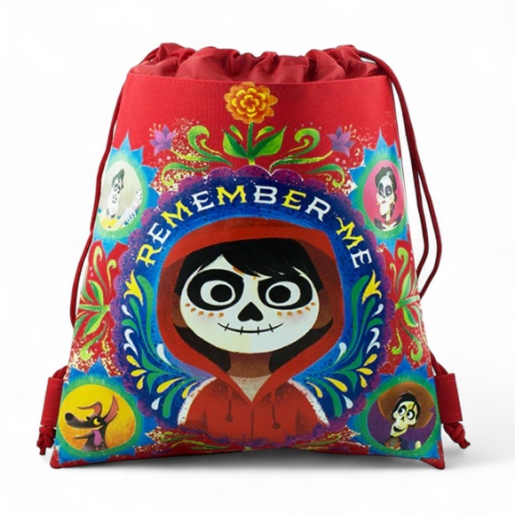 Disney Coco Miguel Drawstring Backpack Gym Tote Bag - Picture 1 of 2